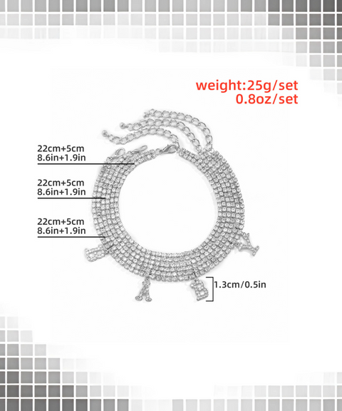 Multi-Layered Tassel Anklet