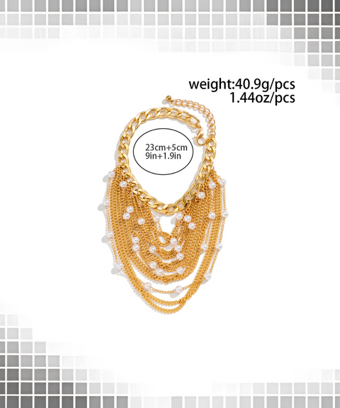 Multi-Layered Tassel Anklet