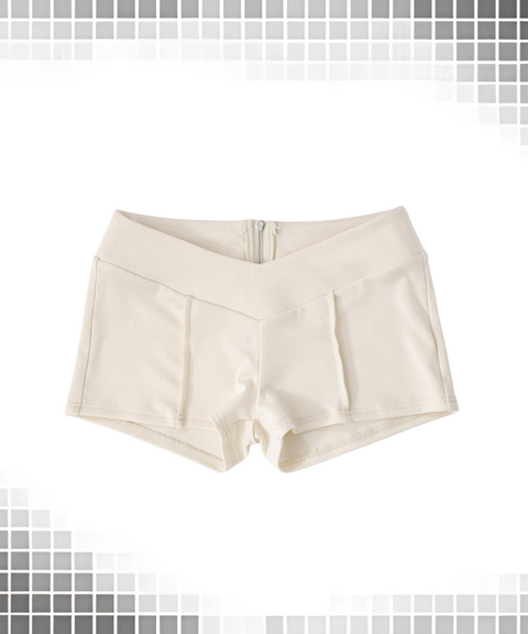 Zipper Sleeveless Top And High-Waisted Shorts Set