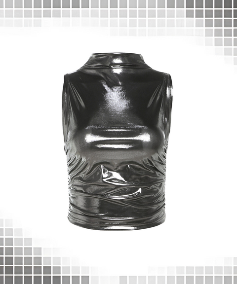 Round-neck Shiny Vest