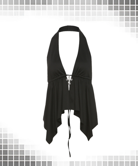 Halterneck Backless Vest