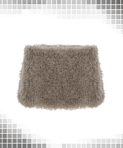 Plush mini skirt/half-length skirt, Nightout OOTD