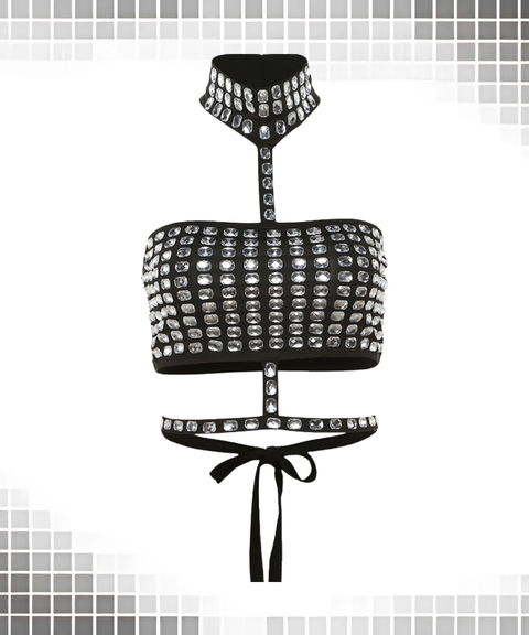 Sexy backless lace-up vest