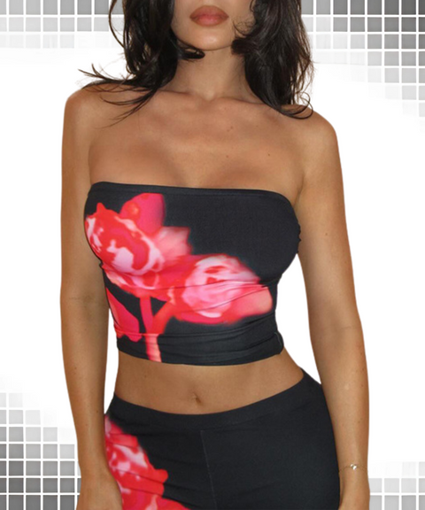 Printed Cropped Top