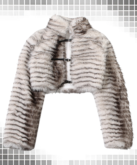 Sexy plush cardigan long-sleeved jacket