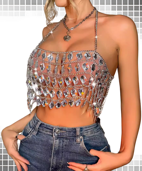 Women's Sexy Clothing, Jewel halter neck backless camisole top, Nightout, OOTD