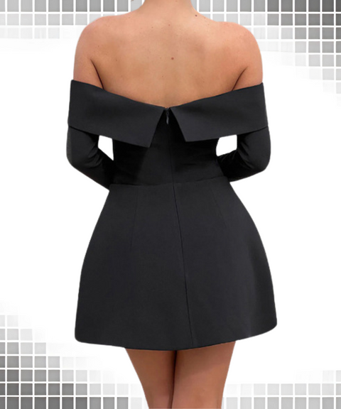 Off-Shoulder A-Line Dress