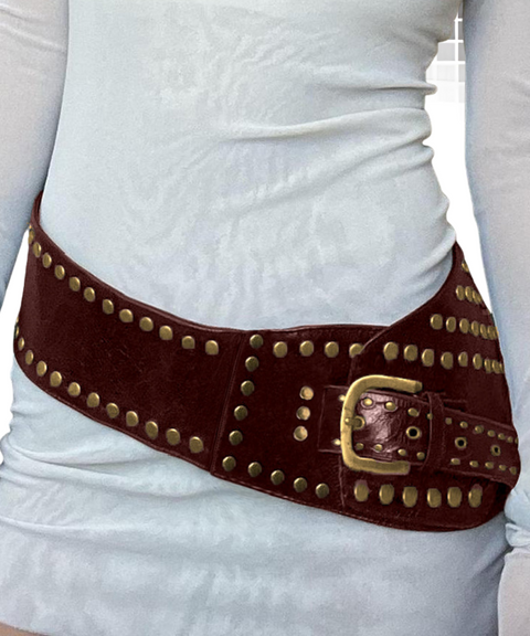 Riveted Leather Waist Belt