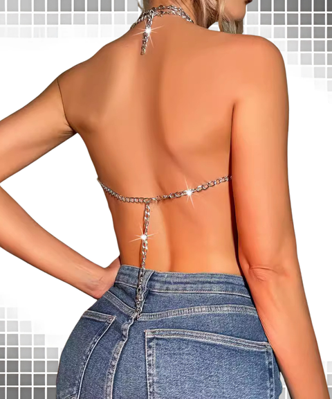 Women's Sexy Clothing, Jewel halter neck backless camisole top, Nightout, OOTD