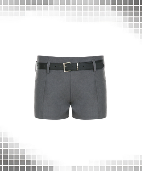 Hanging Neck Zipper Vest and Shorts