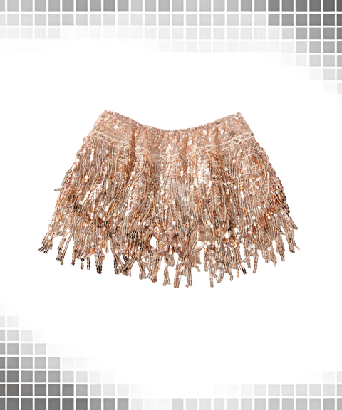 Sexy sequined tassel shorts