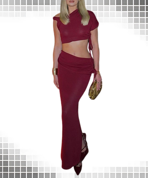High-Waisted Bodycon Skirt Set