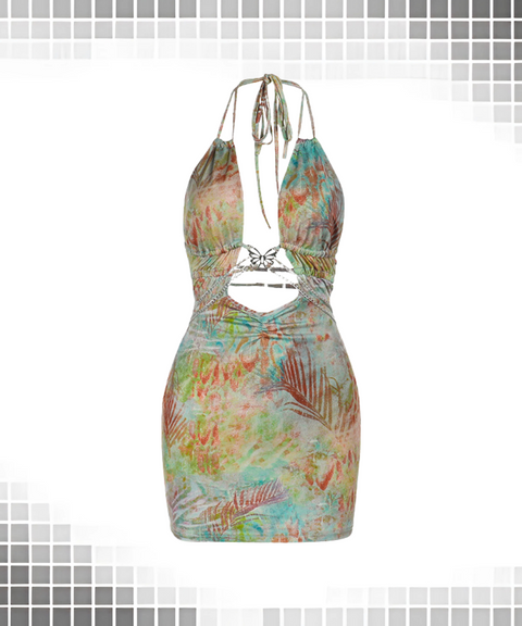 Butterfly Accessory Print Dress