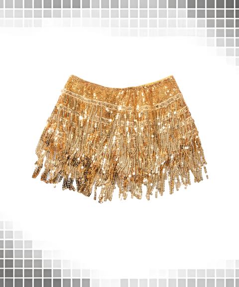 Sexy sequined tassel shorts