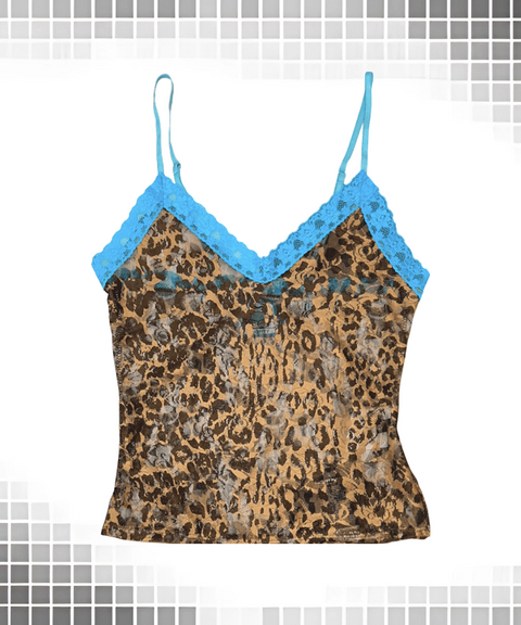 Leopard lace camisole