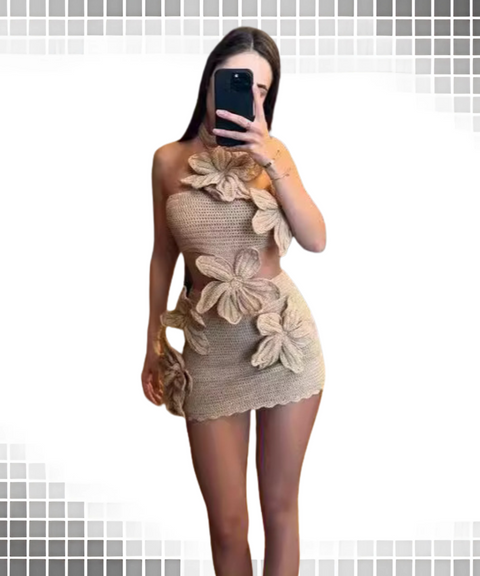 Hanging flower decoration dress Skirt