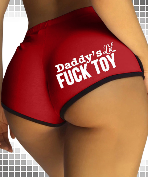 Women's Sexy Clothing, Letter print slim-fit athletic shorts, Nightout, OOTD