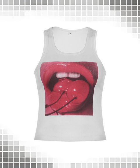 Lip Print Vest