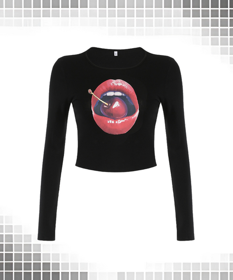 Lip Print Vest
