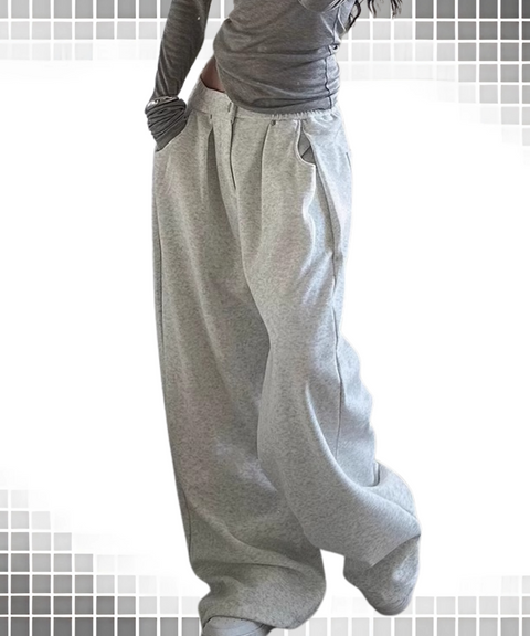Retro sports loose wide-leg casual sweatpants