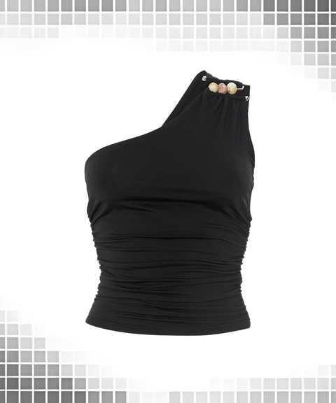 One-shoulder light top