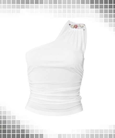 One-shoulder light top