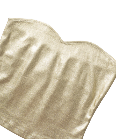 Gold Stamped Tube Top