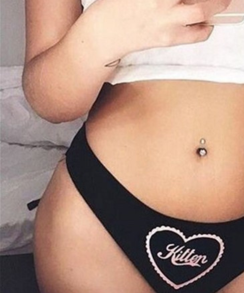 Heart-print low-rise sexy briefs