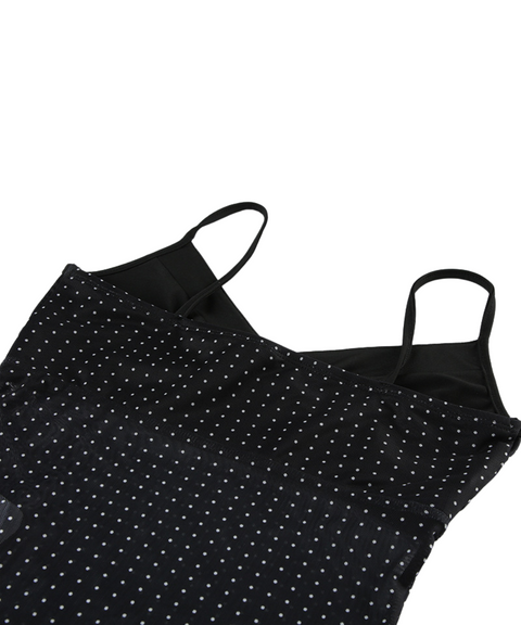 Polka Dot Print Mesh Vest