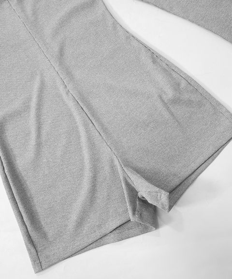 Long-sleeved Tie Jumpsuit