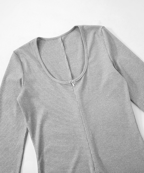 Long-sleeved Tie Jumpsuit