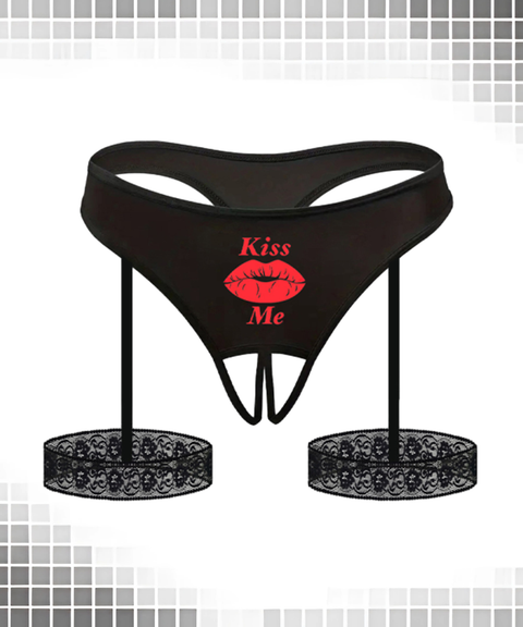 Women's Sexy Clothing, Sexy Strappy One-Piece Leg Harness Style Split Crotch Elastic Couples Thong, Nightout OOTD