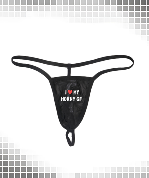 Men’s Sexy Letter Print Sheer Mesh Pearl String Low-Rise See-Through Thong, Nightout OOTD