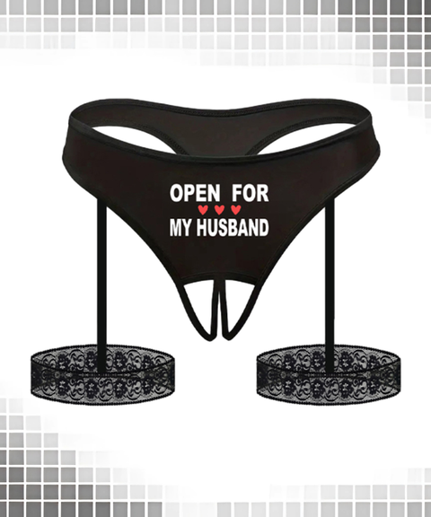 Women's Sexy Clothing, Sexy Strappy One-Piece Leg Harness Style Split Crotch Elastic Couples Thong, Nightout OOTD