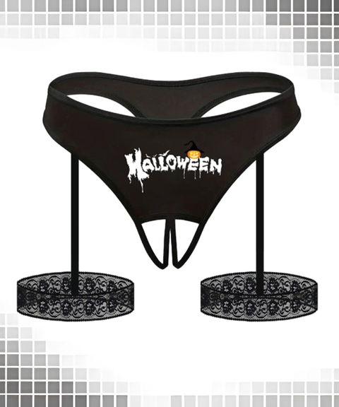 Women's Sexy Clothing, Sexy Strappy One-Piece Leg Harness Style Split Crotch Elastic Couples Thong, Nightout OOTD