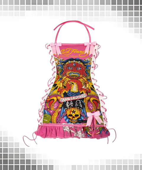 Women's Sexy Clothing, Vintage Halloween Skull Print Oil-Paint Style Drawstring Tube Dress, Nightout OOTD