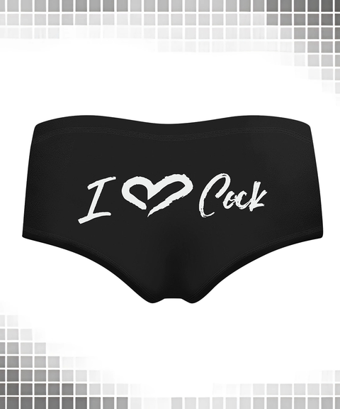 Women's Sexy Clothing, Multicolor Letter Print Black Milk Silk Hip-Lifting Women’s Short Panties, Nightout OOTD