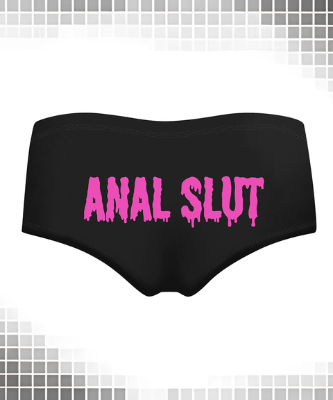 Women's Sexy Clothing, Multicolor Letter Print Black Milk Silk Hip-Lifting Women’s Short Panties, Nightout OOTD